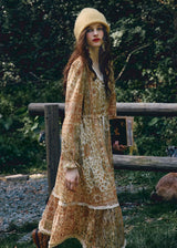 Vintage Lace Patchwork Maxi Dress