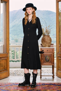 Luxury Beaded Acetate Blend Winter Dress
