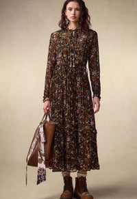 Frilled Belted Printed Dress – Seasonal New Arrival
