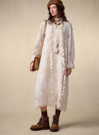 Embroidered Loose-Fit Dress – Heavy Detailing