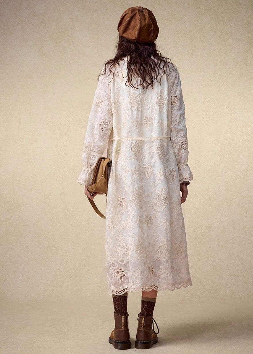 Embroidered Loose-Fit Dress – Heavy Detailing
