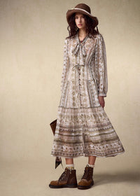 Resort Printed Chiffon Dress