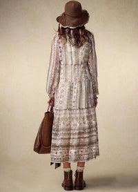 Resort Printed Chiffon Dress