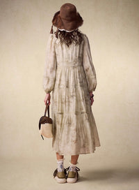 Bohemian V-Neck Ombre A-Line Dress