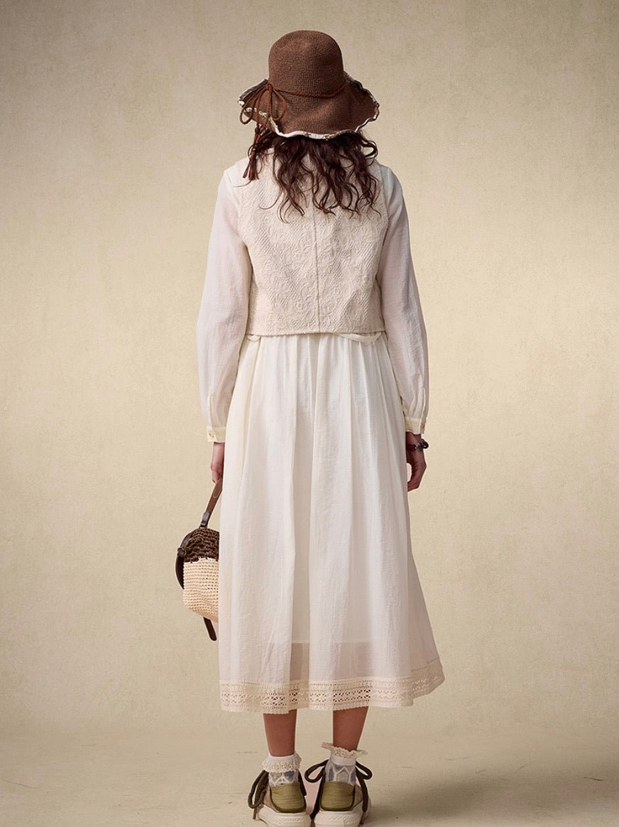 Bohemian Embroidered Loose-Fit Dress