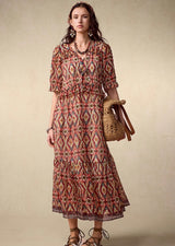 Exotic Printed Maxi Dress – New Arrival