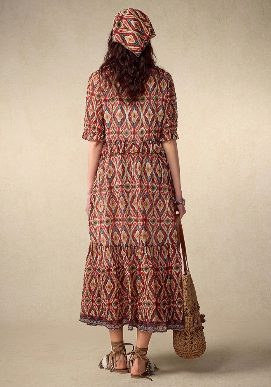 Exotic Printed Maxi Dress – New Arrival